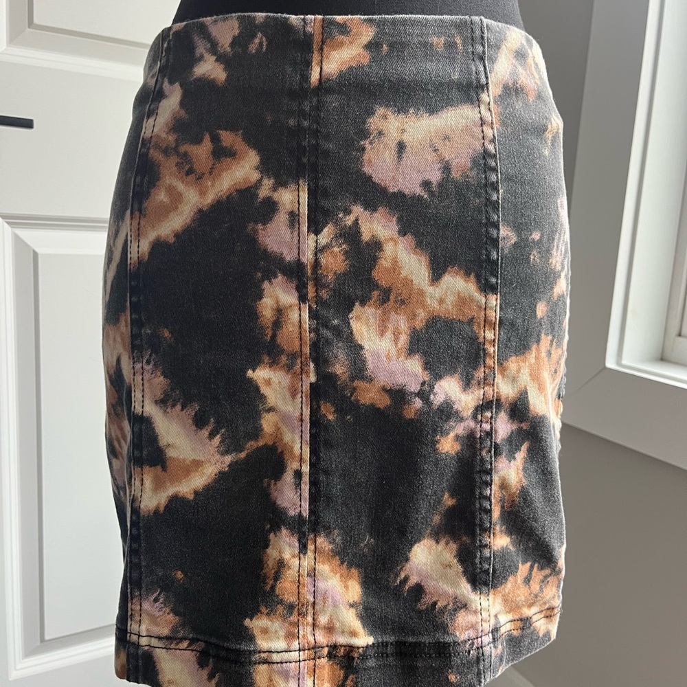 FREE PEOPLE tie dye mini skirt